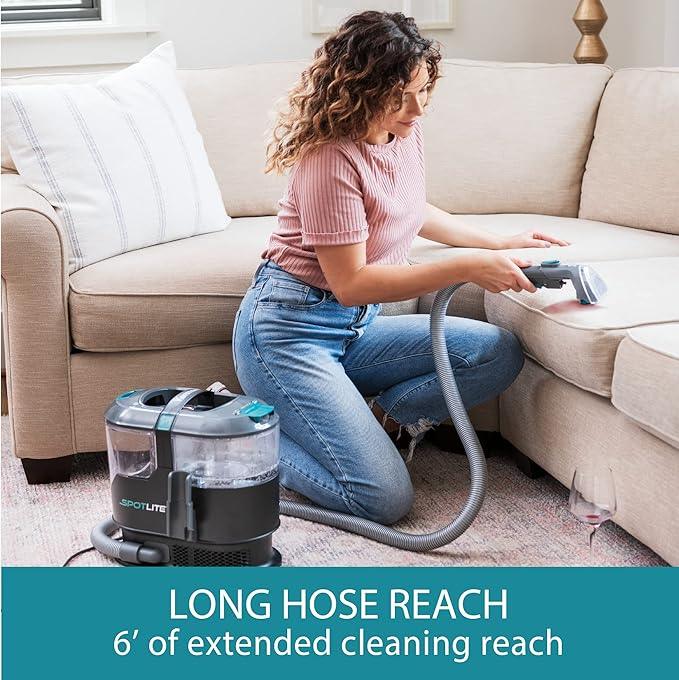 Kenmore KW2001 SpotLite Portable Carpet Spot Cleaner & Pet Stain Remover, 17Kpa Powerful Suction with Versatile Tools for Upholstery, Couches, Car and Auto Detailer, Gray - NeatNest