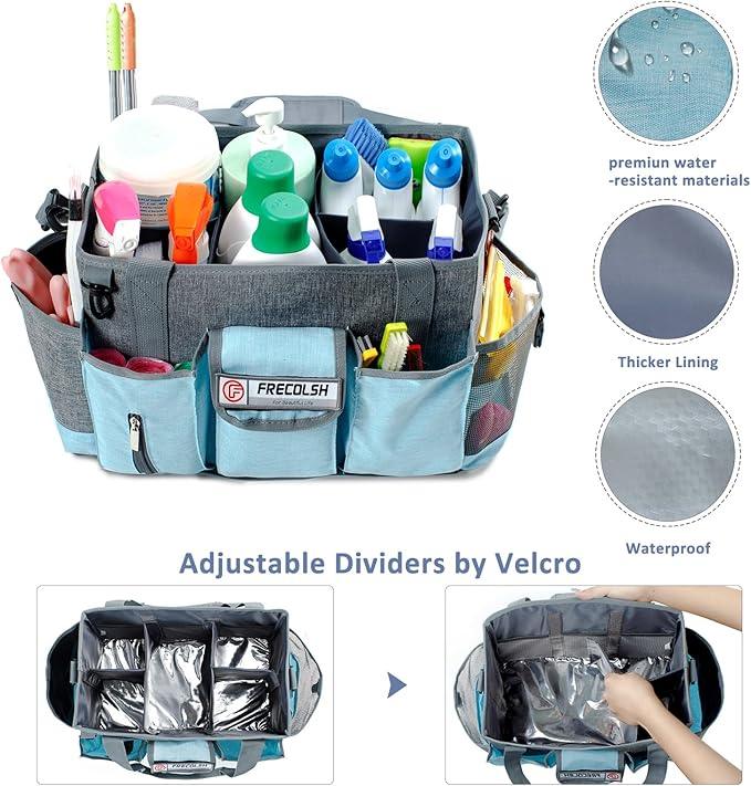Cleaning Caddy for Cleaning Suppliers Organizer with Pockets for House Cleaning Essentials, Cleaning Organizer, Wearable Cleaing Bag Tote, Storage Caddy for Housekeeping - NeatNest