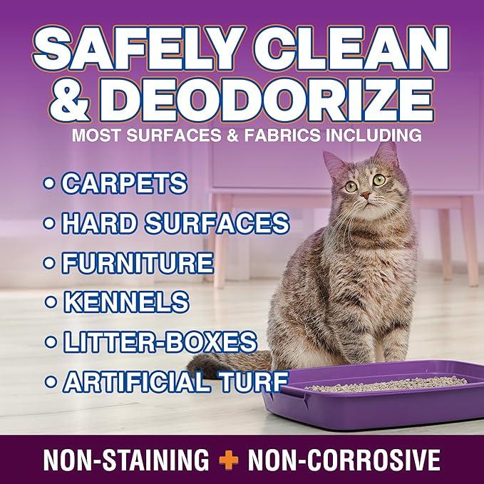 OdorPet Pet Stain Remover and Odor Eliminator - 16 Oz Ready To Use Spray, Non Staining, Professional Strength, Black Cherry Scent by Alpha Tech Pet - NeatNest