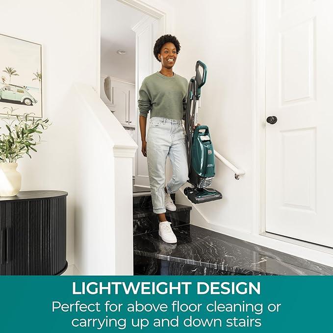 Kenmore Intuition Bagged Upright Vacuum Lift-Up Carpet Cleaner 2-Motor Power Suction with HEPA Filter, 3-in-1 Combination Tool, HandiMate for Floor, Pet Hair, 14pounds, Green - NeatNest