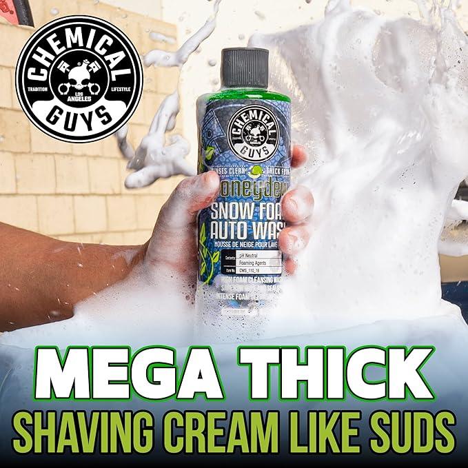 Chemical Guys Car Wash Soap for Foam Cannon or Bucket, Honeydew Snow Foam Car Wash Soap for Trucks, Motorcycles, RVs & More, Super Suds, Honeydew Scent - 64 oz (Half Gallon) - NeatNest