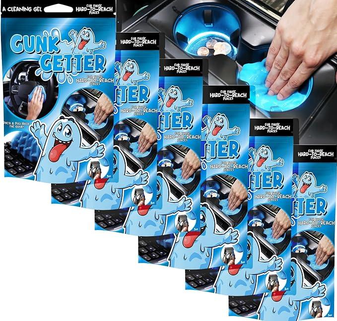 Gunk Getter, Cleaning Gel for Those Hard to Reach Places, Automotive Cup Holder Electronic Keyboard Office, Slime Gel Cleaner Dust Crumb Removal, 6 Pack - NeatNest