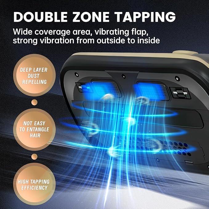 PATO Mattress Vacuum Cleaner, Wireless Handheld Bed Vacuum Cleaner with UV-C Light, HEPA Filter and Ultrasonic Vibration, 12KPa, Suitable for Beds, Sofas, Car Seats, Carpets (Golden) - NeatNest