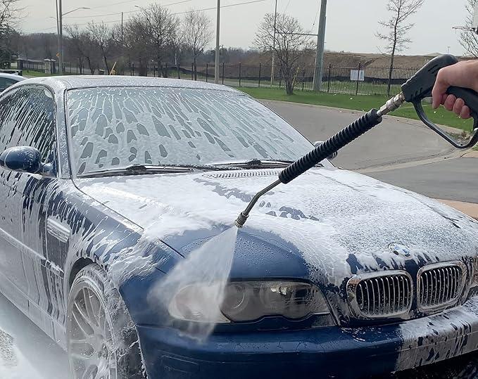 McKillans Professional Wide Mouth Snow Foam Detailing Kit Complete with Swivel Washer Gun and Rinsing Wand with 1/4” Quick Connect - NeatNest