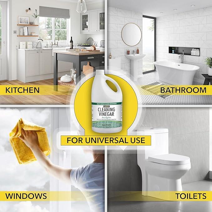 HARRIS Cleaning Vinegar All Purpose Household Surface Cleaner, 128oz (Eucalyptus) with Easy Pour Funnel Included - NeatNest