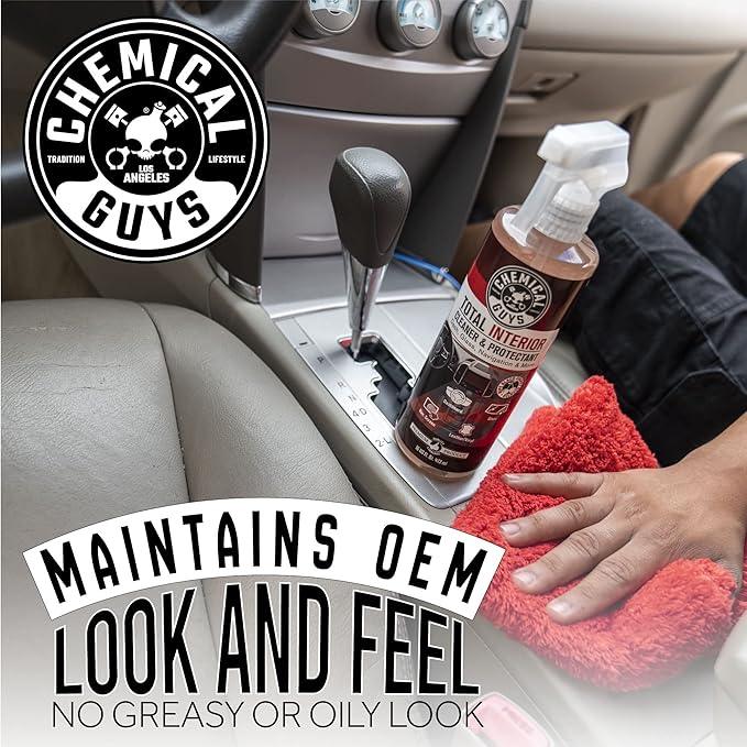 Chemical Guys Total Interior Cleaner & Protectant - Black Cherry, Car Cleaning Spray, Cleans and Protects Leather, Vinyl, Plastic, Rubber, and Glass, Safe for Trucks, SUVs, Jeeps, RVs & More - 16 oz - NeatNest