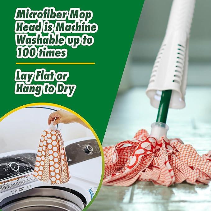 Libman Wonder Mop Plus 3 Refills, Self-Wringing, Absorbent, Microfiber Floor Mop for Household Multi-Surface Cleaning, 3 Machine Washable Replacement Heads - NeatNest