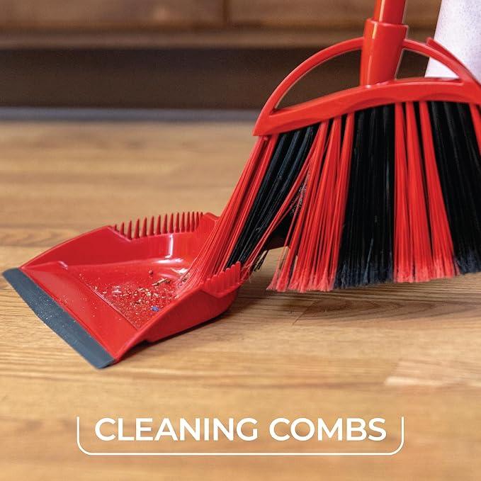 O-Cedar One Sweep Broom with Step-On Dustpan | Remove 99% with One Sweep | Lightweight Quiet Cleaning Tool | Ideal for Pet Owners - NeatNest