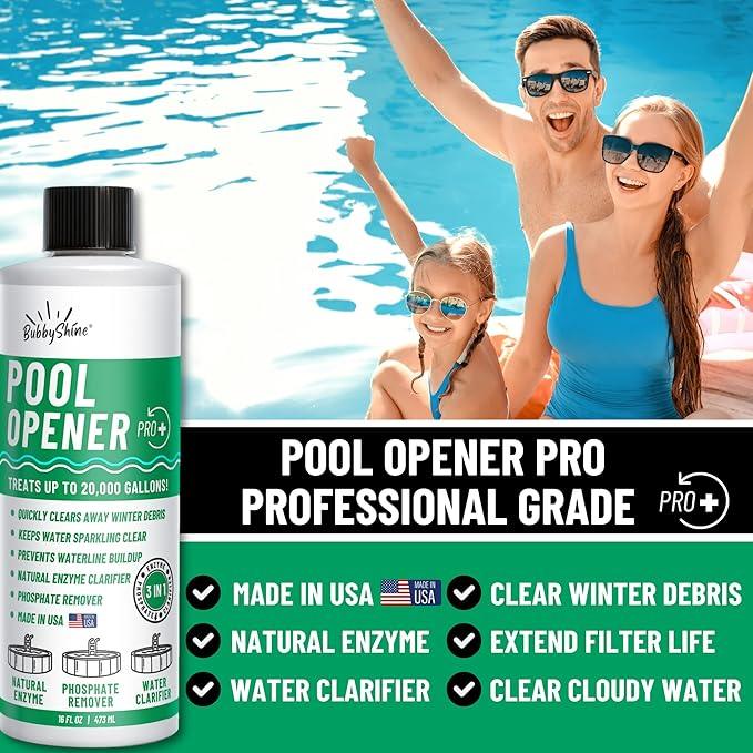 3in1 Pool Start Up - 20,000 Gallon Pool Opening Kit For Above Ground Pool, Pool Opening Kit for Inground Pools, Pool Starter Kit, Salt Water & Chlorine Compatible Pool Chemicals - NeatNest