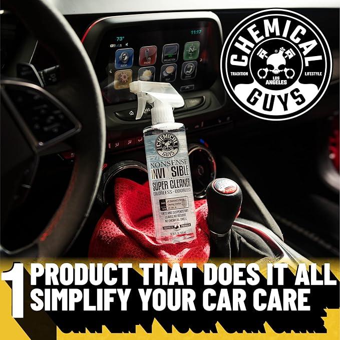 Chemical Guys Nonsense Colorless & Odorless All Surface Cleaner - Interior Cleaner, Safe for Vinyl, Rubber, Plastic, Carpet, and Upholstery, pH Balanced, Residue-Free, Unscented, 16 Fl Oz, Pack of 2 - NeatNest