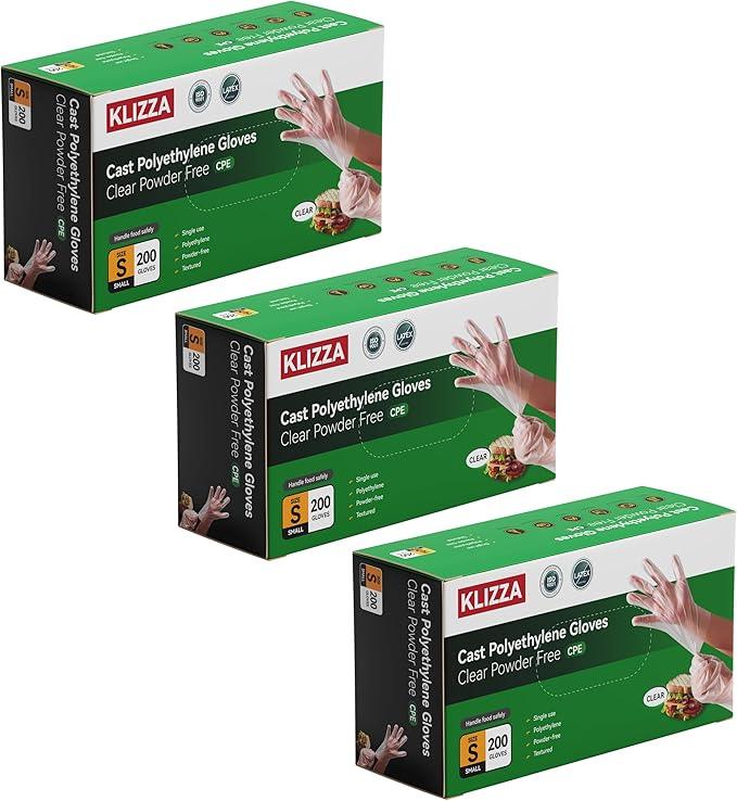 Plastic Gloves Disposable, Latex & Powder Free, Oil-Proof, Thick Clear Gloves Safe for Food Handling, Cooking, Kitchen - NeatNest