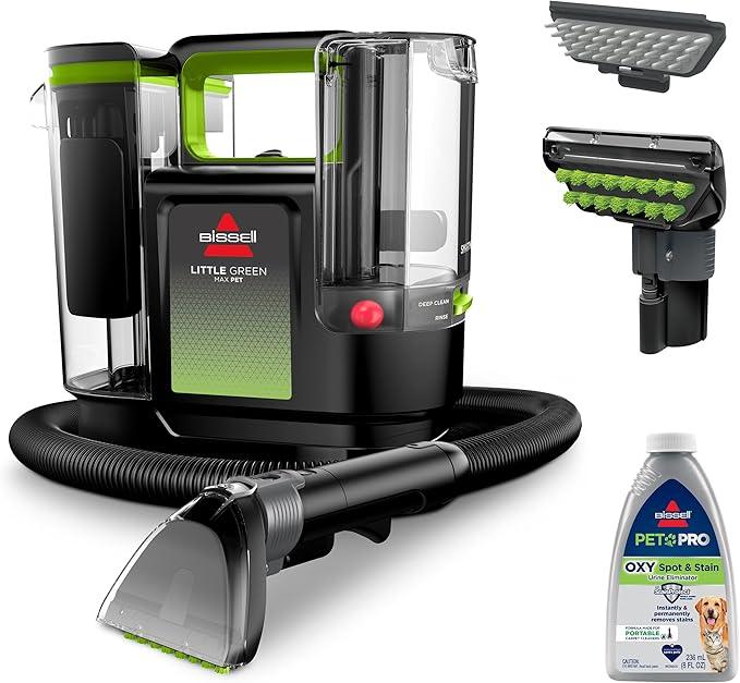 BISSELL® Little Green® Max Pet SmartMix Portable Carpet and Upholstery Deep Cleaner, Car/Auto Detailer, with SmartMix Technology, Self-Cleaning Tough Stain Tool and Pet Hair Removal Tool, 38572 - NeatNest