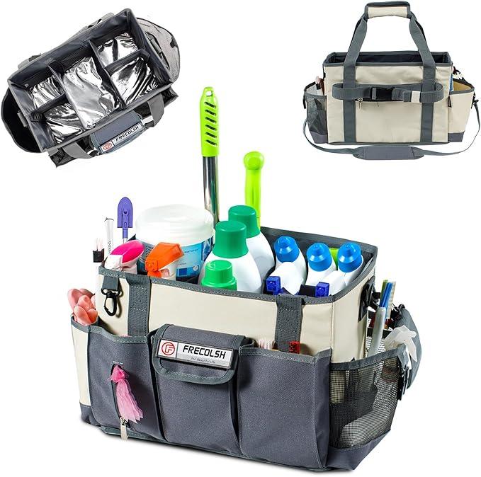 Cleaning Caddy for Cleaning Suppliers Organizer with Pockets for House Cleaning Essentials, Cleaning Organizer, Wearable Cleaing Bag Tote, Storage Caddy for Housekeeping - NeatNest