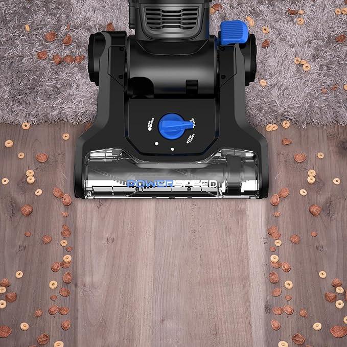 Eureka PowerSpeed Lightweight Upright Vacuum Cleaner for Carpet and Hard Floor, Powerful Bagless Upright Vacuum Cleaner for Home Pets, NEU181A, Blue - NeatNest