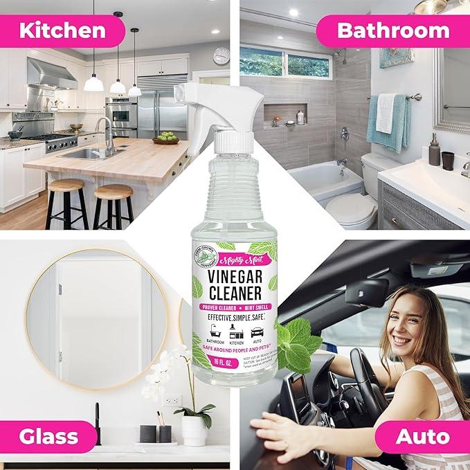 Mighty Mint Vinegar Cleaner, All-Purpose Spray, Natural Spearmint Scent, 16oz - 2 Pack - NeatNest