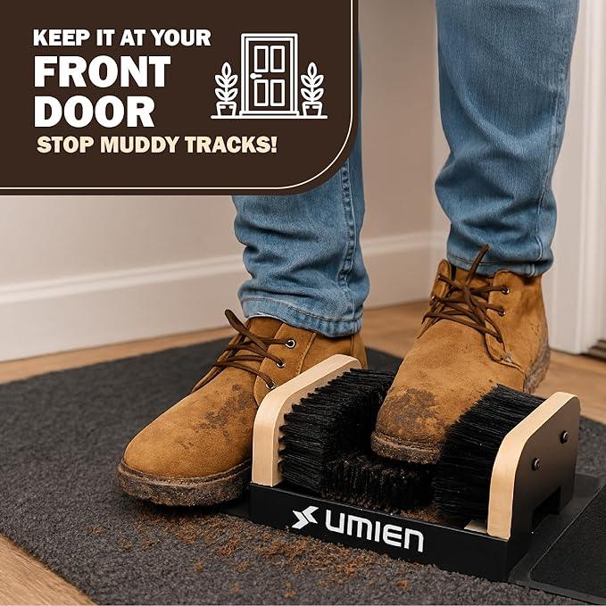 Umien™ Boot Scraper Outdoor Shoe Brush with Flaps - Cleaning Heavy-Duty Shoe Cleaner and Boot Scrubber for Mud, Dirt, and Snow - Durable Weather-Resistant Outdoor Shoe Cleaning Tool - NeatNest