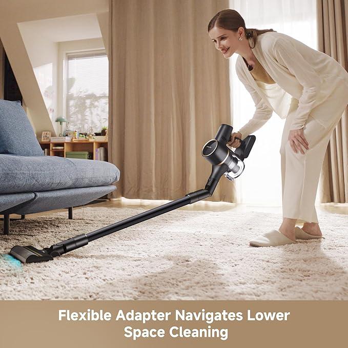 DREAME Cordless Stick Vacuum R20 Pure, 150AW Powerful Suction, Celeste LED Illumination, Anti-Tangle, Hard Floor & Carpet Cleaning, Up to 90Min Runtime, LED Screen, Lightweight, Versatile Attachments - NeatNest