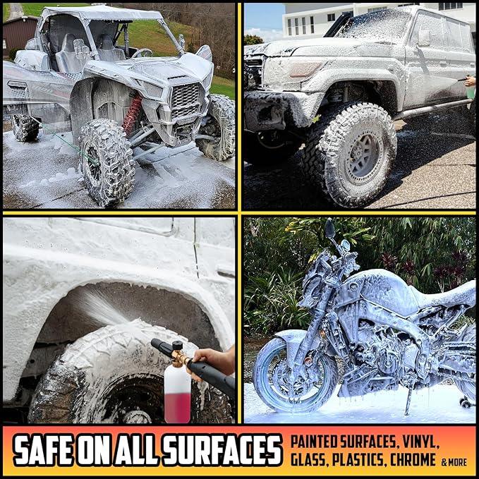 Foam Boost Off-Road & ATV Wash Soap – Heavy Duty pH-Balanced Car Wash for Trucks, UTVs, RVs & Dirt Bikes – Quick Rinse, No Residue – Works with Foam Cannons, Guns & Buckets – 64 fl. Oz. - NeatNest