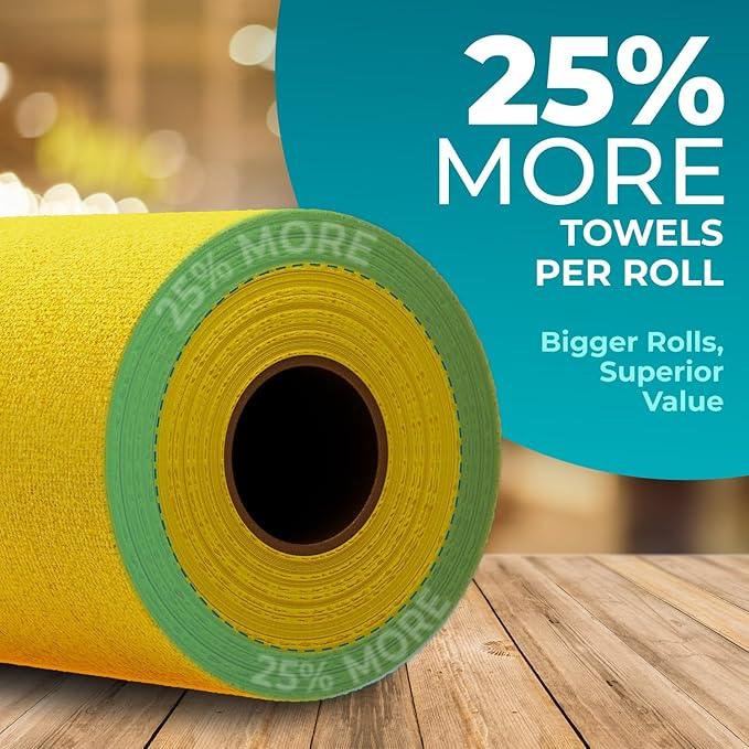 HELOMOR 100 Pack Microfiber Cleaning Cloth Roll - Tear Away Reusable Paper Towels Washable, 11.8" Ultra Absorbent Cleaning Supplies for Housekeeping, Rags Microfiber Towel, Lint Free Cloth Value Pack - NeatNest