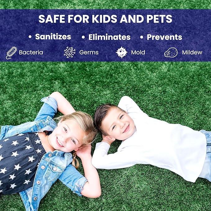 BioS+ Odor Eliminator Concentrate - Artificial Turf Cleaner for Dog Urine & Feces - Outdoor Yard Deodorizer Enzyme Odor Eliminator for Fake Grass, Patios, Kennels & Gravel - 1 Gallon - NeatNest
