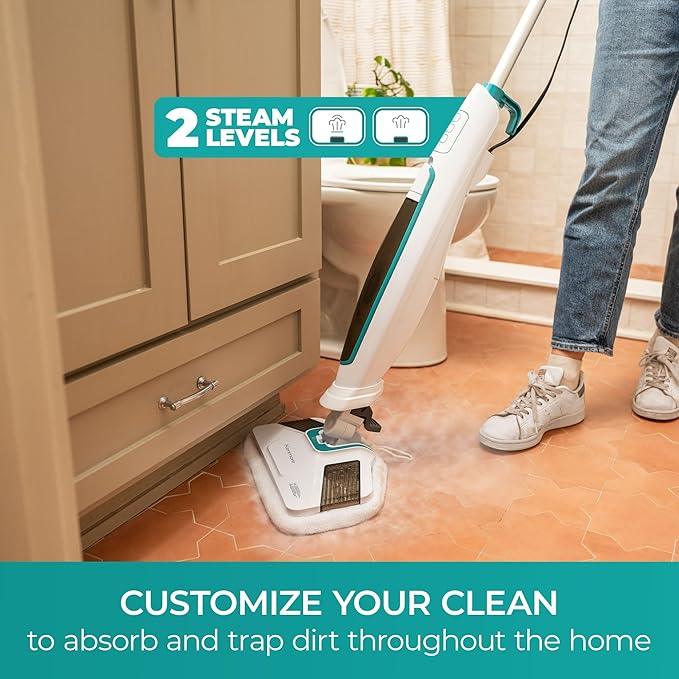 Kenmore SM2060 S200 Series Steam Mop for Floor Cleaning with Easy Scrubber & 2pcs Washable Pads, 2 Modes, Quick-Heating, Lightweight for Hardwood and Tile - NeatNest