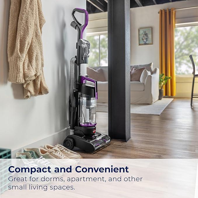 Bissell CleanView Compact Turbo Upright Vacuum with Quick Release Wand, Full Size Power, Compact Size for Apartments & Dorms, 3437F - NeatNest