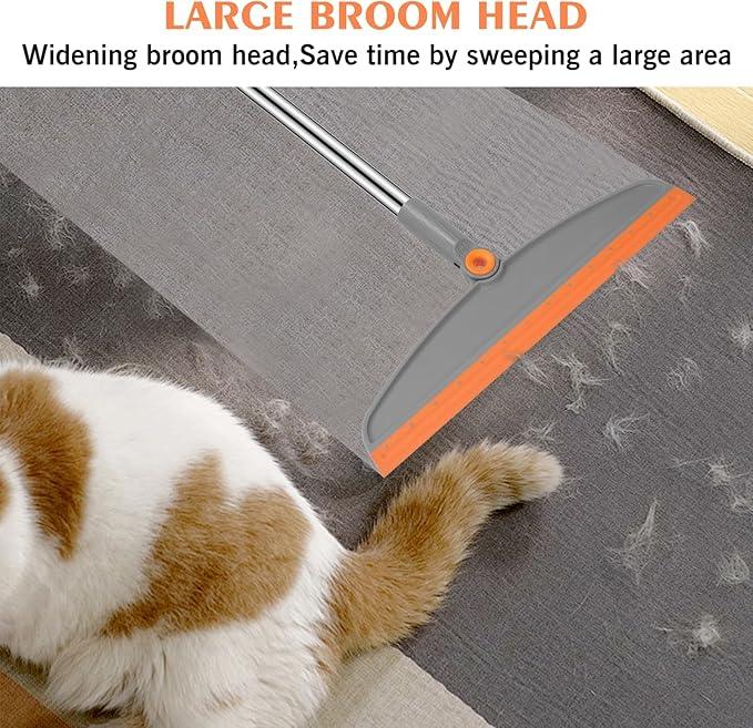 Multifunction Magic Broom, 54 Inch Adjustable Long Handle Silicone Floor Squeegee Broom, Sweep and Scrape 2 In 1 Household Cleaning Brooms for Floor, Bathrooms, Kitchens, Showers, Tile, Pet Hair,Glass - NeatNest