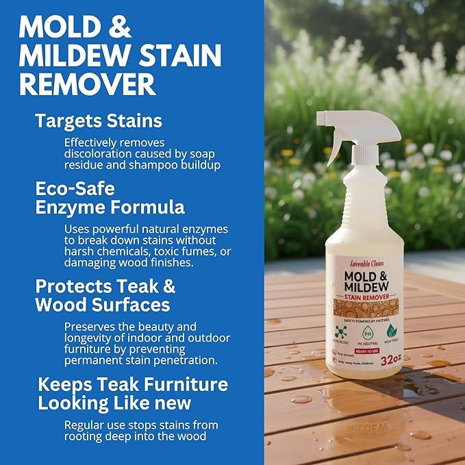 Loveable EcoDecors Complete Teak Care Bundle - 24oz Teak Oil, 32oz Cleaner, 16oz Protexion, and 32oz Stain Remover - NeatNest