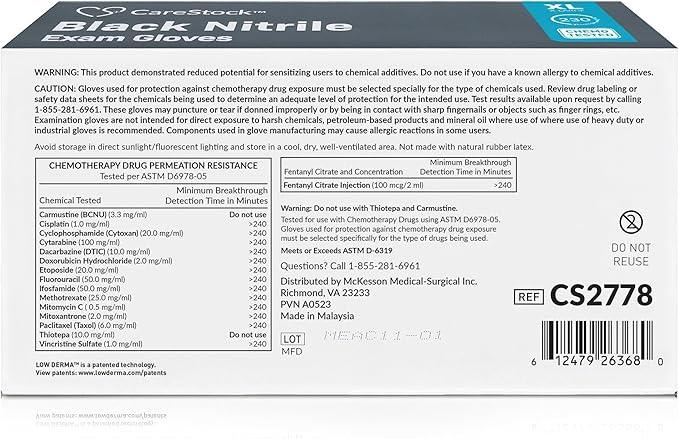 CareStock Black Nitrile Gloves X-Large [920 Count] – 2 mil Thin Disposable Latex-Free Exam Gloves for Medical, Cleaning, Cooking, Food Prep – Ultra-Strong with Slip-Resistant Textured Grip Bulk - NeatNest