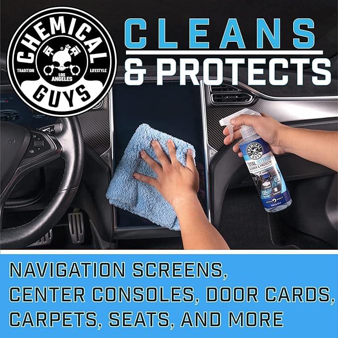 Chemical Guys Total Interior Cleaner & Protectant – Chemical Guys Interior Cleaner, Cleans & Protects Leather, Vinyl, Plastic, Rubber, Glass with a Streak-Free Finish — Cars, Trucks, SUVs, RVs, 32 oz - NeatNest
