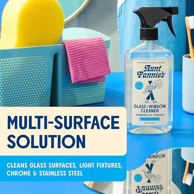Aunt Fannie's Glass & Window Cleaning Vinegar Spray, Natural Streak-Free Spray, 16.9 Ounces (Pack of 1) - NeatNest