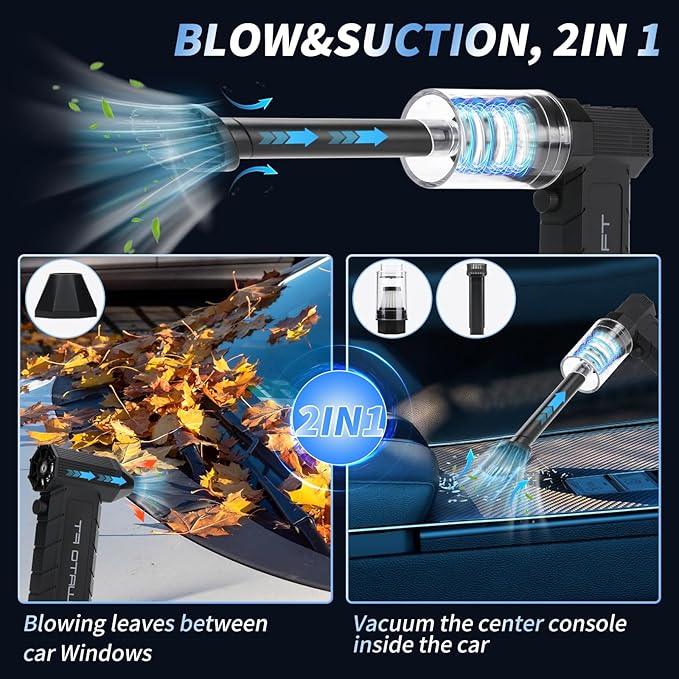 Compressed Air Duster – 180000RPM Cordless Electric Air Blower with Stepless Adjustment, Powerful Brushless Motor, Rechargeable Air Duster for Computer, Keyboard, Car, Home & Outdoor Cleaning - NeatNest
