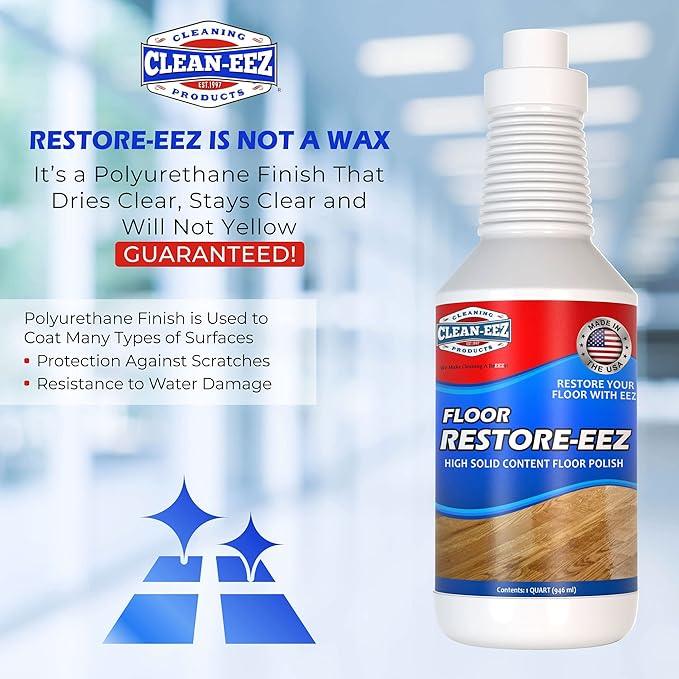 Clean-eez Ultimate Floor Restorer & Polish - Revitalize, Protect, Shine Wood, Laminate, Vinyl, Bamboo, Slate, Terracotta & More (1 Bottle) - NeatNest