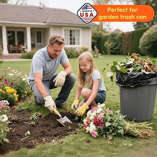 Delxo 55-60 Gallon Trash Bags, 100 Count – 0.9 Mil Medium Duty Garbage Bags, Durable & Puncture-Resistant Plastic Bolsas para basura, Perforated Design– Made in USA for Kitchen, Yard, Office (Black) - NeatNest