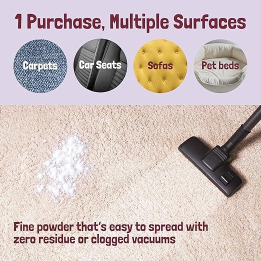 Sunny & Honey Carpet Freshener Powder - Surface Odor Eliminator for Upholstery, Furniture & Rugs, Kid & Pet Safe (20oz, Wildberry Scent) - NeatNest