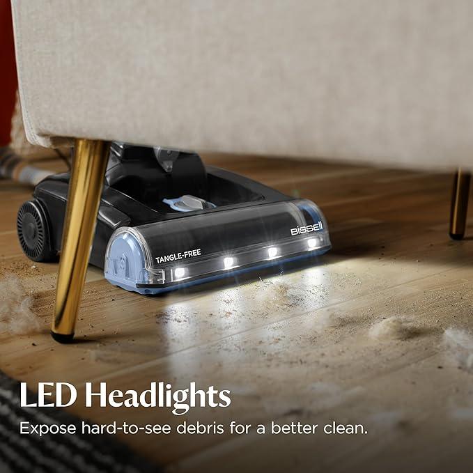 Bissell CleanView Max Tangle-Free Rewind with LED Headlights, Tangle-Free Brush Roll, Automatic Cord Rewind, Included pet Tools, 4073L - NeatNest