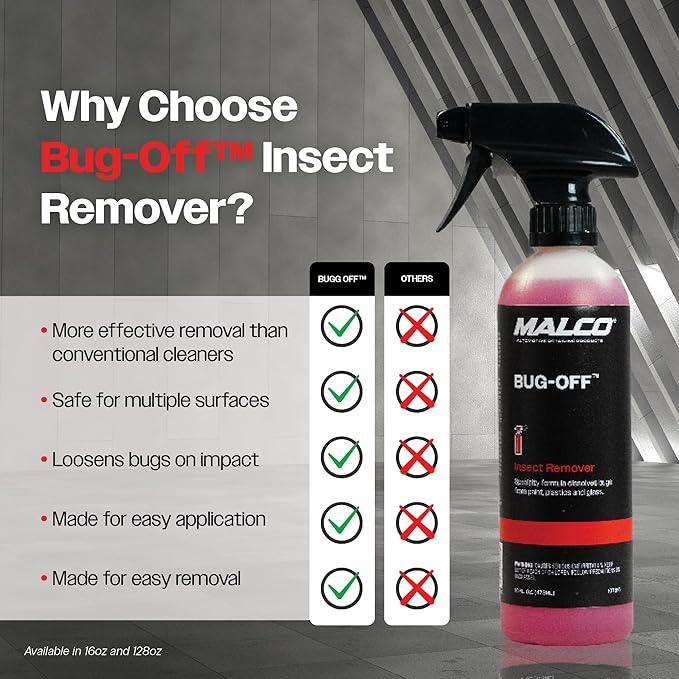 Malco Bug Off - Easy Removal from Auto Paint, Glass, Metal and Plastic Surfaces / 1 Gallon (107801) - NeatNest