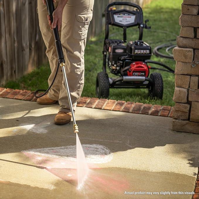 Simpson 3400 PSI Gas Pressure Washer, 2.5 GPM Residential Power Washer, Cold Water, 25' Hose, Clean Machine, 49-State Compliant (CM61083) - NeatNest