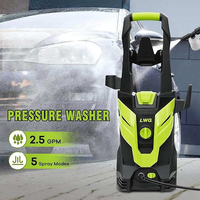 Pressure Washer, Power Washer with 4 Quick Connect Nozzles, High Pressure Cleaning Machine with Foam Cannon for Cars/Fences/Driveways/Patios/Home Cleaning - NeatNest