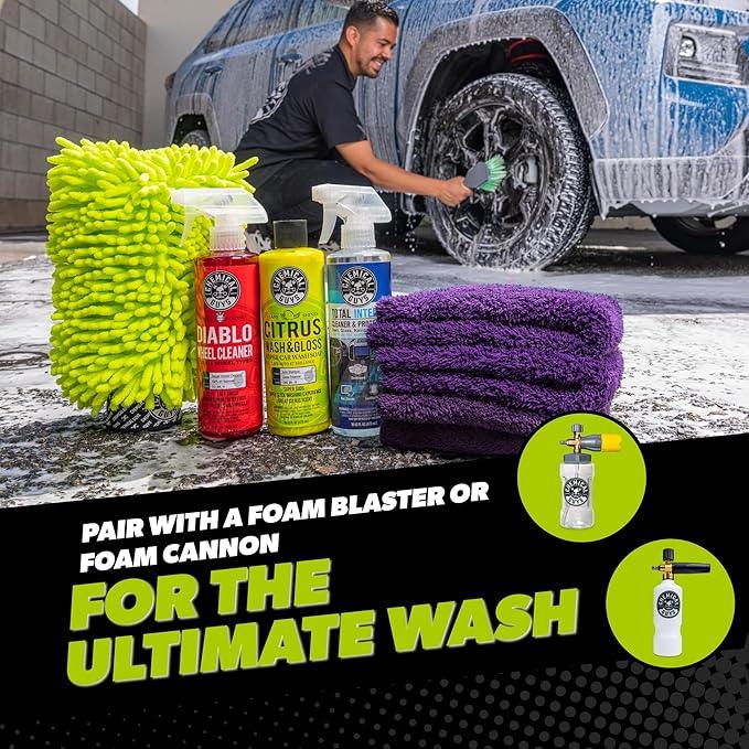Chemical Guys Car Cleaning Kit - With Car Wash Soap, Wheel Cleaner, Total Interior, Car Wash Mitt - Interior and Exterior Wash Kit With Vehicle Cleaning and Detailing Accessories - 7 Item Kit - NeatNest