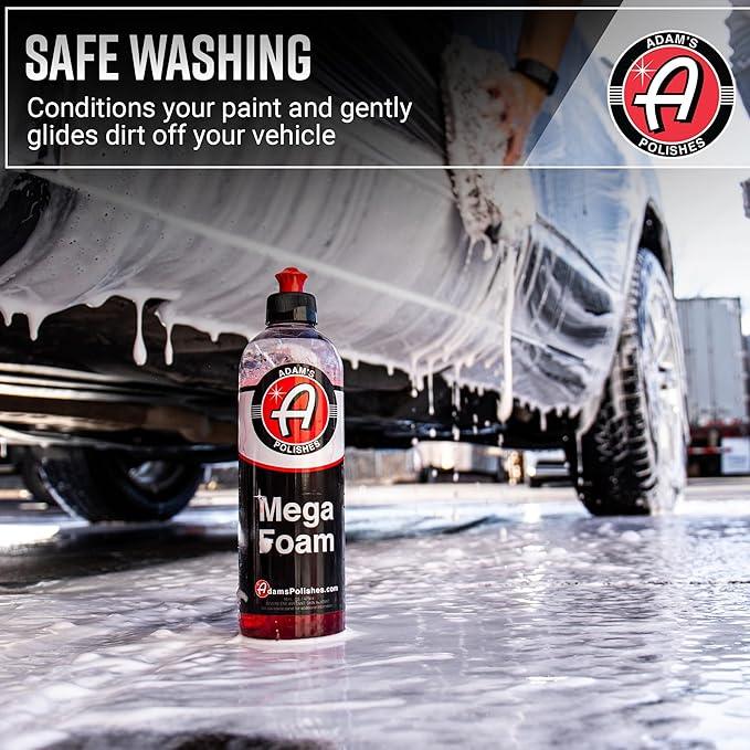 Adam’s Mega Foam Car Wash Soap (Gallon) – pH Neutral, Ultra Concentrated for Foam Cannon, Foaming Spray Gun, or Bucket – Safe for Wax, Sealants & Ceramic Coating – High Suds Car Cleaner - NeatNest