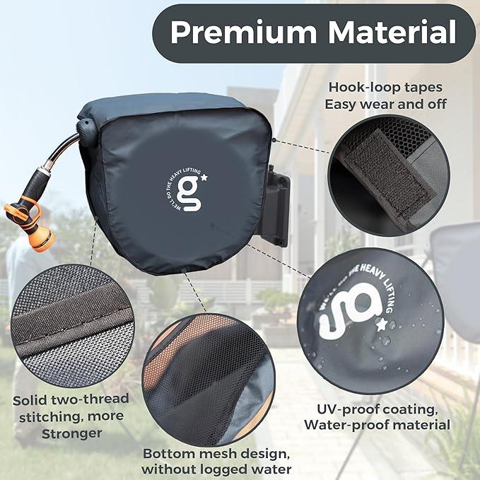 Giraffe Tools AW30/ AW25 Retractable Garden Hose Reel Cover UV Resistant, Waterproof and Anti-Fading Cover for Water Hose Reel - NeatNest