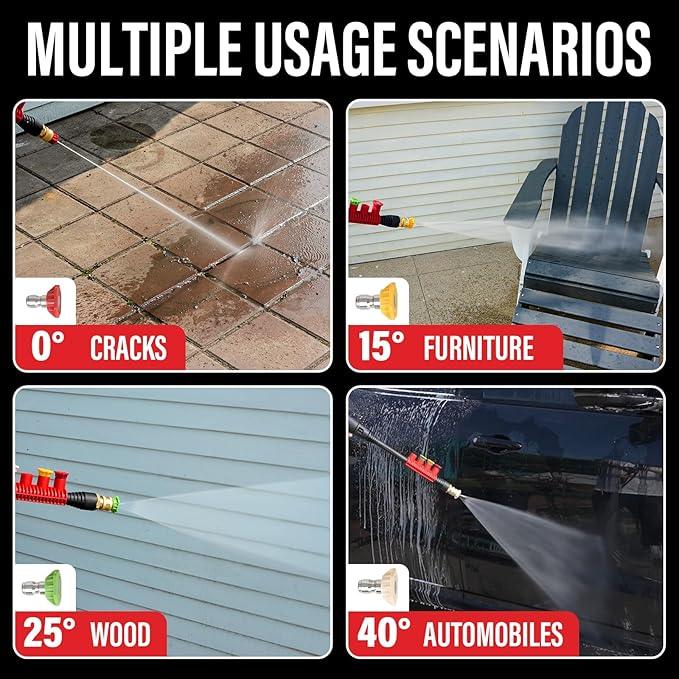Pressure Washer,5200PSI Power Washer with 4 Quick Connect Nozzles, High Pressure Cleaning Machine with Foam Cannon for Cars/Fences/Driveways/Patios/Home Cleaning - NeatNest