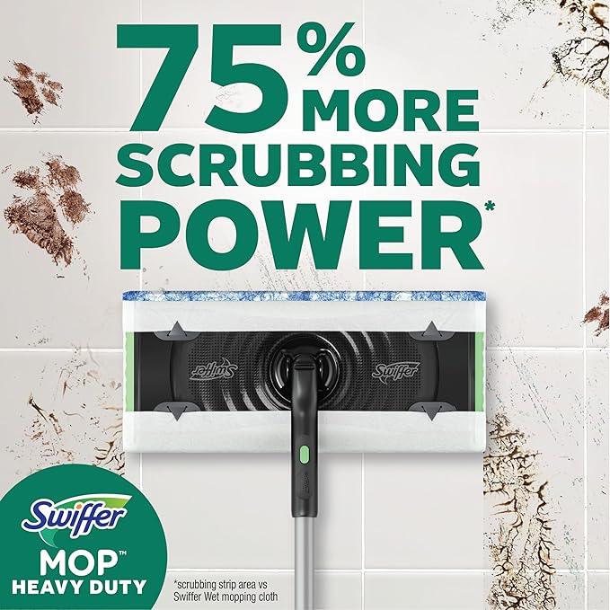 Swiffer Sweep & Mop Deluxe 2-in-1 Floor Mopping and Sweeping Kit, Multi-Surface Kit for Floor Cleaning, Includes 1 Sweeper Device, 5 Heavy Duty Dry Sweeping Cloths, 6 Heavy Duty Wet Mopping Cloths - NeatNest