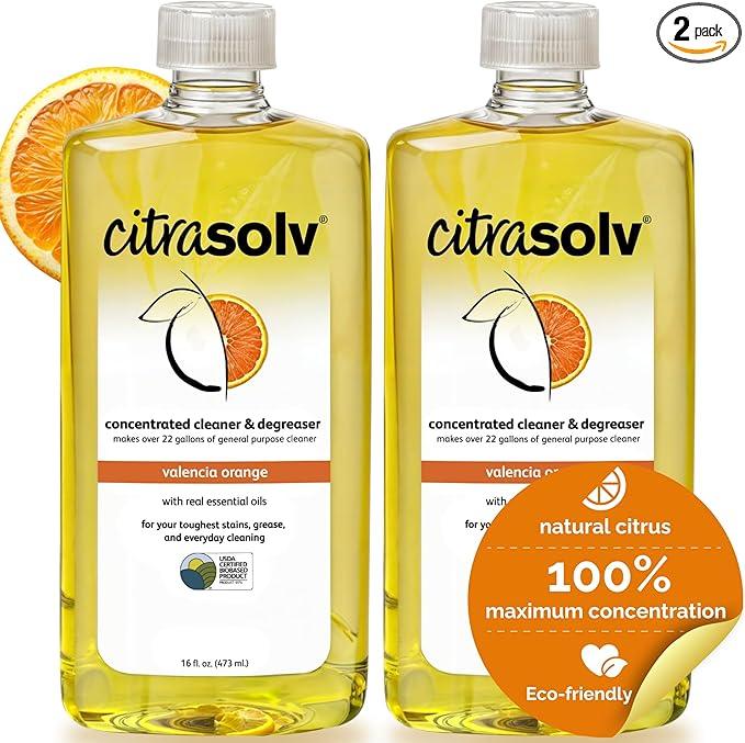 Citra Solv - Concentrated Household Cleaner & Degreaser - Valencia Orange Scent - 16 Fl Oz, Natural Ingredients, Non-Toxic, Biodegradable, 2 Pack - NeatNest
