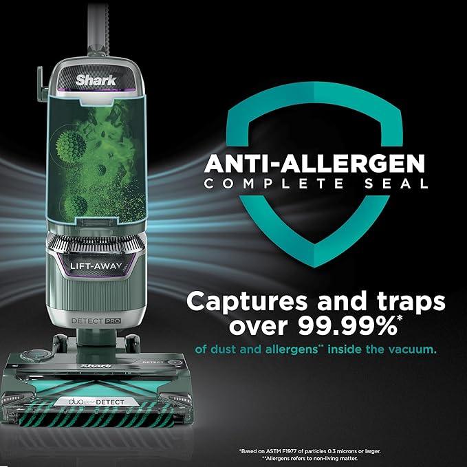 Shark Detect Pro Lift-Away ADV Bagless Upright Vacuum with DuoClean Detect, HEPA Filter, Anti-Allergen, Powerful Suction, and Odor Neutralizer Technology, Evergreen, LA802 - NeatNest