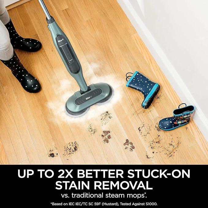 Shark S7000AMZ Steam & Scrub All-in-One Scrubbing and Sanitizing Hard Floor Steam Mop, Pure Water (Renewed) - NeatNest