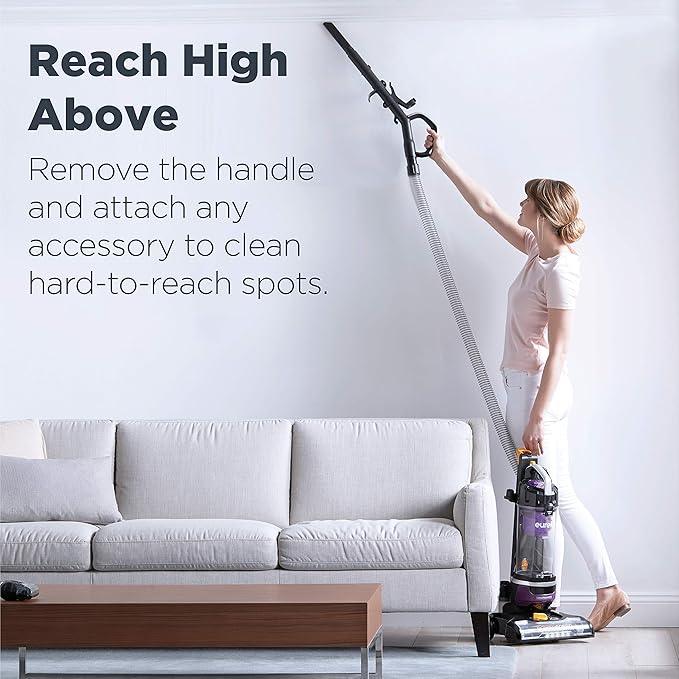 Eureka Powerful Lightweight Upright Vacuum Carpet and Floor, PowerSpeed NEU202 with Automatic Cord Rewind, Purple - NeatNest