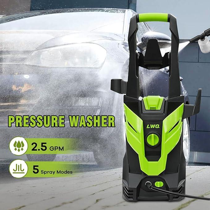 Pressure Washer, Washer with 4 Quick Connect Nozzles, Pressure Cleaning Machine with Foam Cannon for Cars/Fences/Driveways/Patios/Home Cleaning - NeatNest