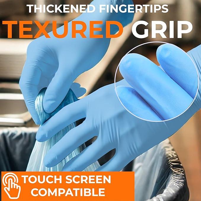 Serenelife Soft Industrial Gloves, Nitrile and Vinyl Gloves, Powder-Free, Textured Grip, Ideal for Cleaning, Food Service, Automotive, Household Work - NeatNest